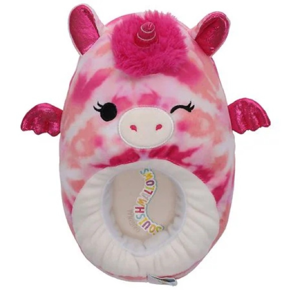 Squishmallows Pink Unicorn Children's Girls Slippers Shoes Size 13-1